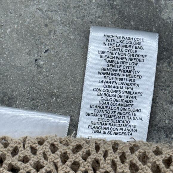 No Boundaries Juniors M 7/9 Lace Crochet Tie Front Crop Long Sleeve Cardigan - Picture 6 of 6